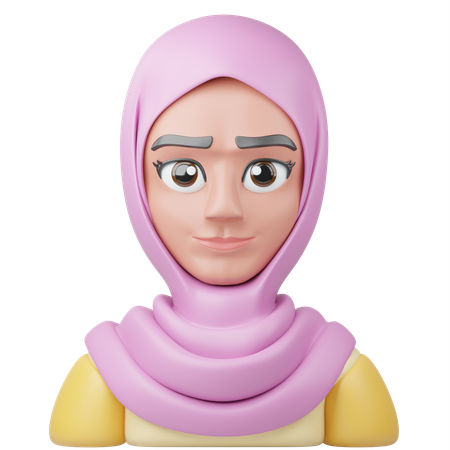 Chica hijab  3D Icon