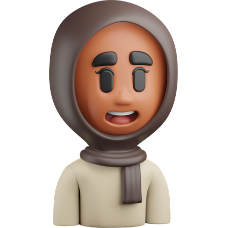 Chica hijab  3D Icon