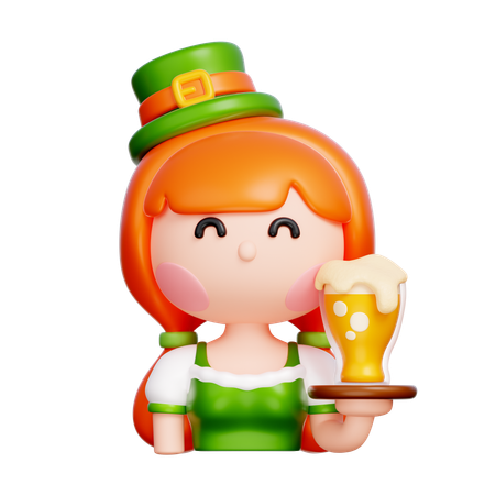 Chica irlandes  3D Icon