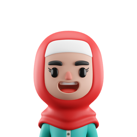 Chica islámica  3D Icon