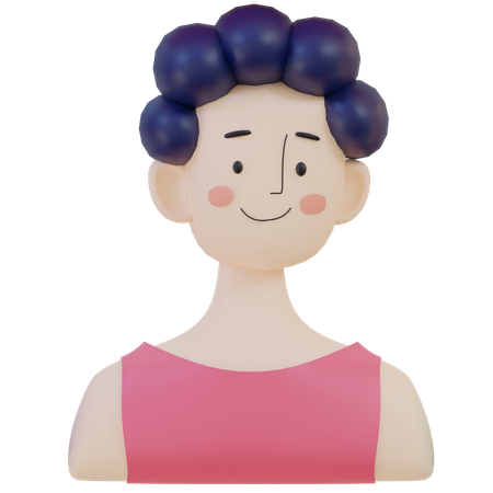 Chica joven  3D Icon
