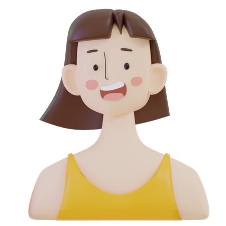 Chica joven  3D Icon