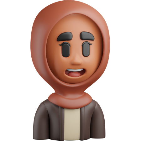 Chica musulmana  3D Icon