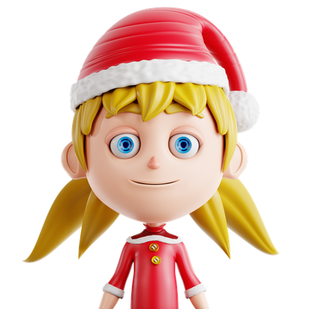 Niña de navidad  3D Icon