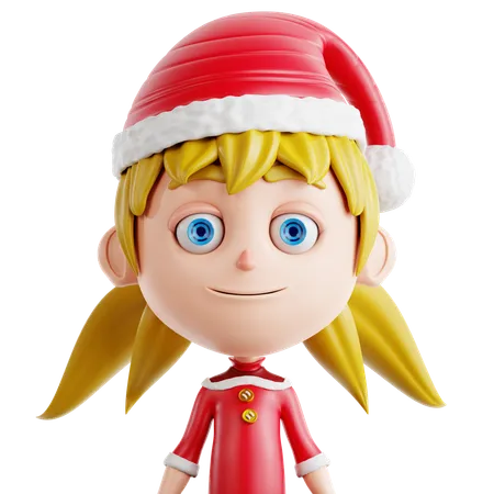 Niña de navidad  3D Icon