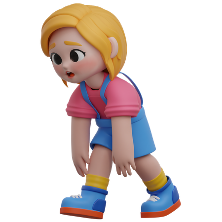 Chica perezosa  3D Icon