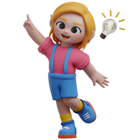 Chica, ¿tienes una idea?  3D Icon