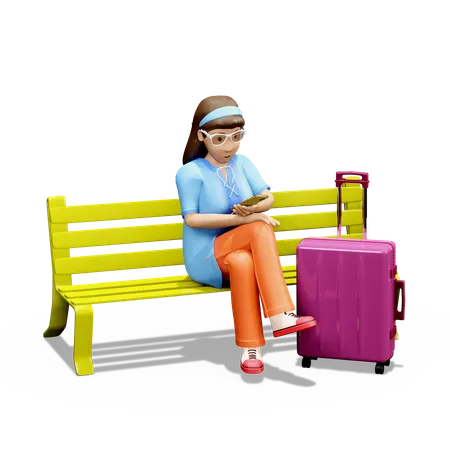 Tiempo Para Viajar Y Vacaciones 3D Illustration