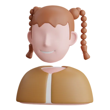 Chica vikinga  3D Icon