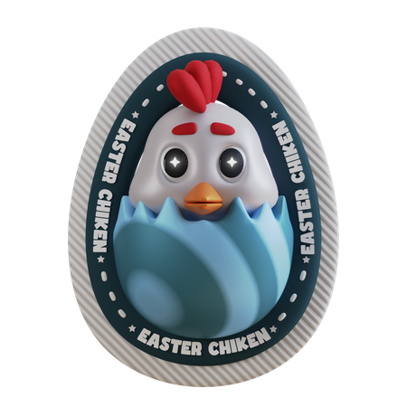 Chicken Easter egg  3D Icon