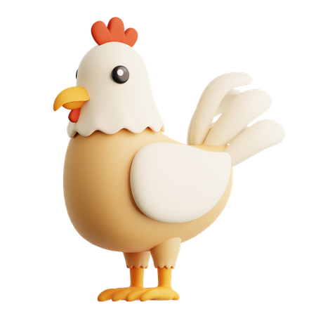 닭  3D Icon