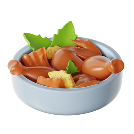 Chicken adobo  3D Icon