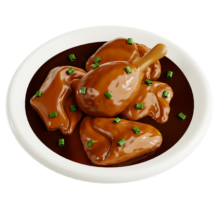 Chicken adobo  3D Icon