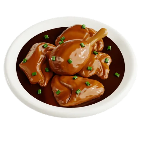 Chicken adobo  3D Icon