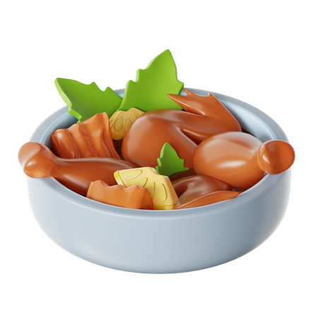 Chicken adobo  3D Icon