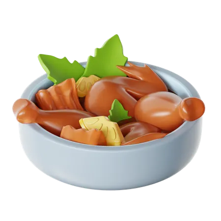 Chicken adobo  3D Icon