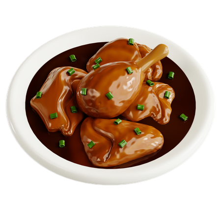 Chicken Adobo 3D Icon