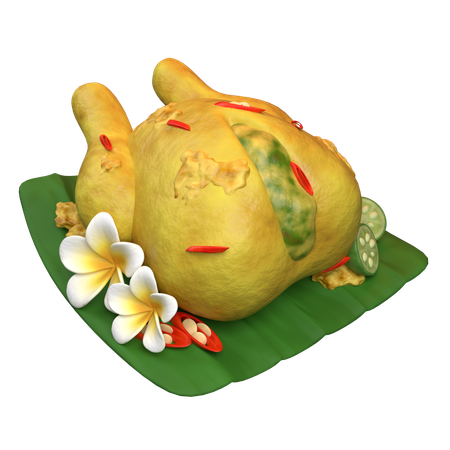 Chicken Betutu  3D Icon