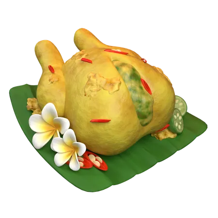 Chicken Betutu  3D Icon