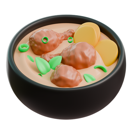 Chicken bowl  3D Icon