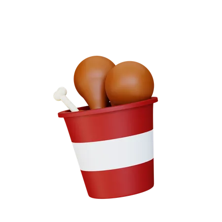 Chicken Box  3D Illustration