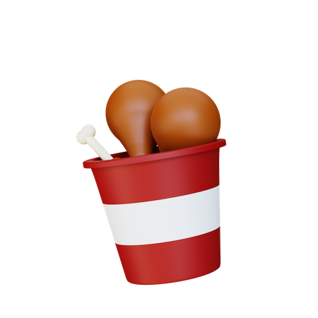 Chicken Box 3D Illustration