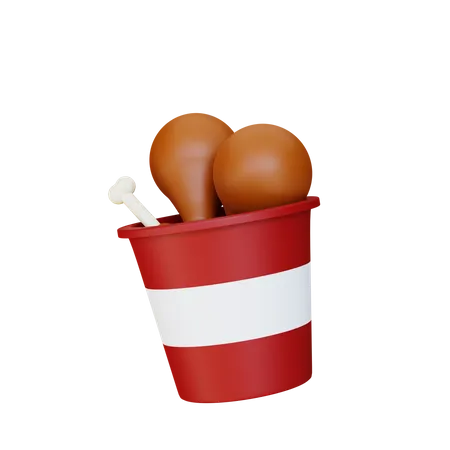 Chicken Box 3D Illustration