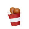 chicken wings emoji 3d