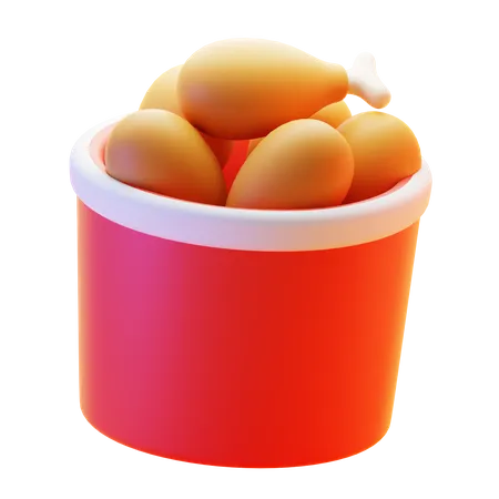 CHICKEN BUCKET  3D Icon