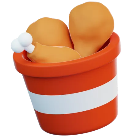 Chicken Bucket  3D Icon