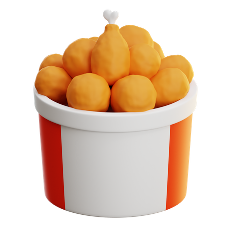 Chicken Bucket  3D Icon