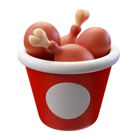 Chicken Bucket  3D Icon