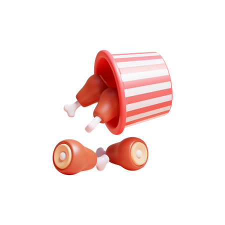 Chicken Bucket  3D Icon