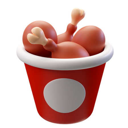 Chicken Bucket  3D Icon