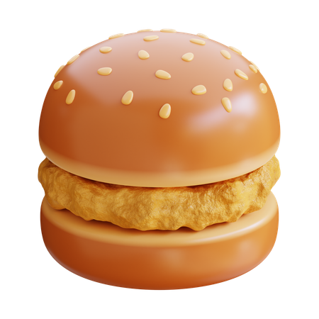 치킨 버거  3D Icon