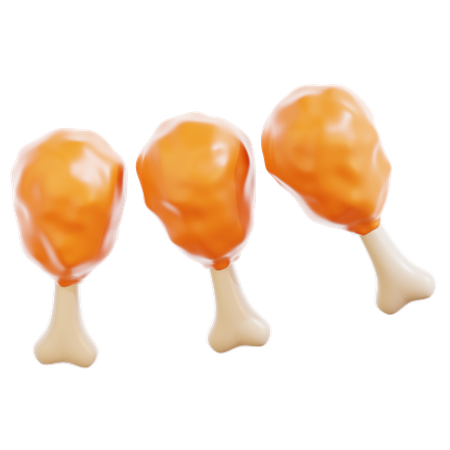 Chicken Drum  3D Icon