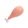 chicken drumstick emoji 3d