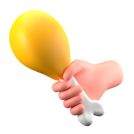 Chicken drumstick  3D Icon