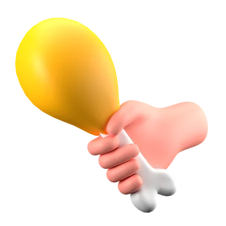 Chicken drumstick  3D Icon