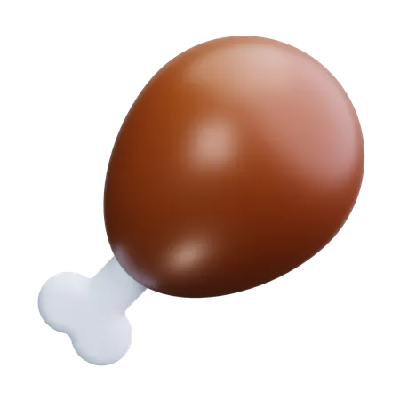 Chicken Drumstick  3D Icon