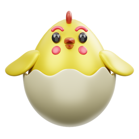 Chicken Egg  3D Emoji