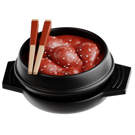 Chicken gochujang  3D Icon
