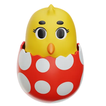 Chicken Hatching Egg  3D Icon
