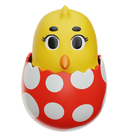 Chicken Hatching Egg  3D Icon