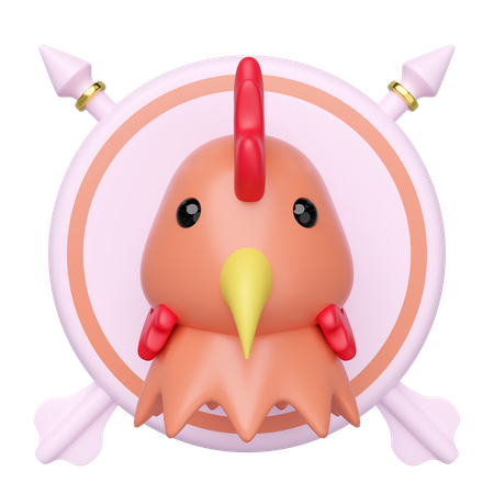 鶏の頭  3D Icon