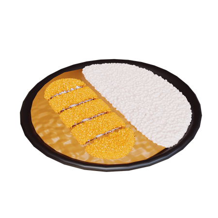 Chicken Katsu Curry  3D Icon