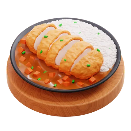 Chicken Katsu Curry  3D Icon