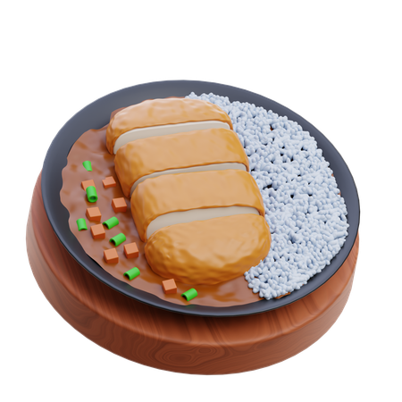 Chicken Katsu Curry  3D Icon