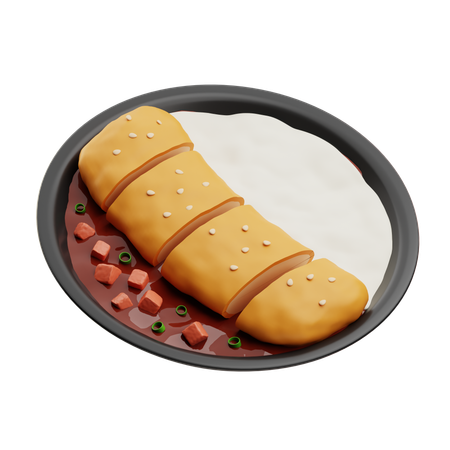 Chicken Katsu Curry  3D Icon