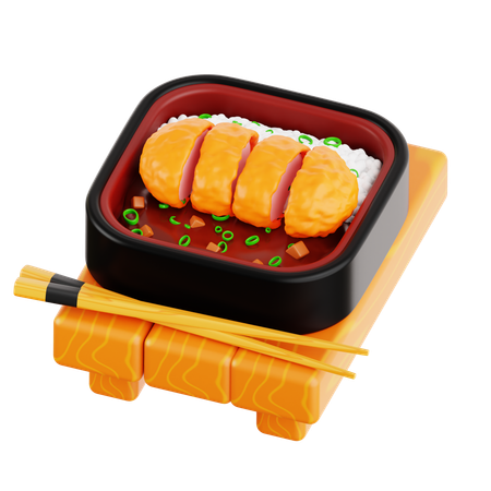 Chicken Katsu Teriyaki  3D Icon